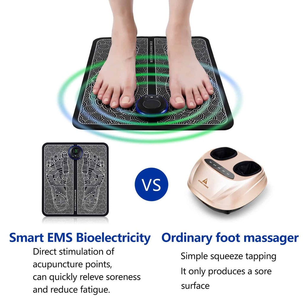 EMS Foot Massager Mat | Electric Foot Massage Pad with Smart Display, 9 Intensity Levels & 6 Modes