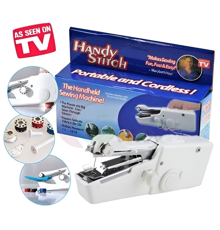 Handy Stitch Portable Mini Sewing Machine | Handheld Battery-Operated Sewing Machine with Sewing Kit