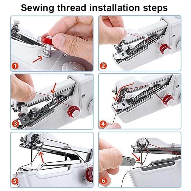 Handy Stitch Portable Mini Sewing Machine | Handheld Battery-Operated Sewing Machine with Sewing Kit