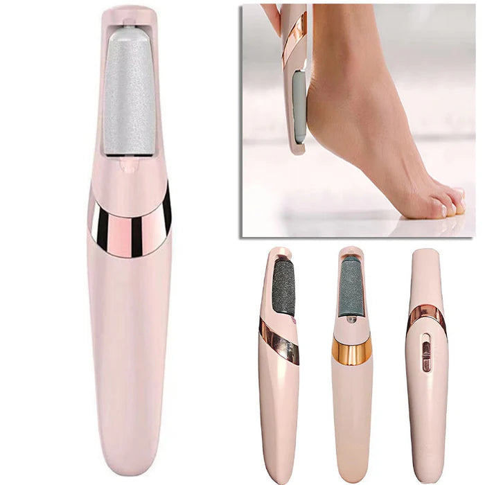Rechargeable Electric Foot Filer – Callus Remover for Rough & Dry Feet, Cordless Pedi Foot File with Gentle Roller
