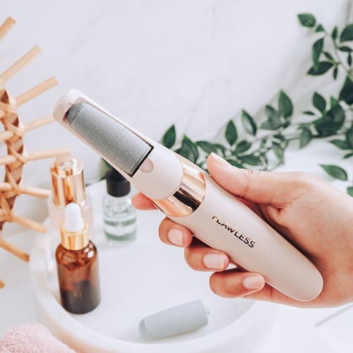 Rechargeable Electric Foot Filer – Callus Remover for Rough & Dry Feet, Cordless Pedi Foot File with Gentle Roller