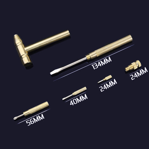 5-in-1 Multifunction Mini Craft Strong Hammer & Screwdriver Hand Tools Set