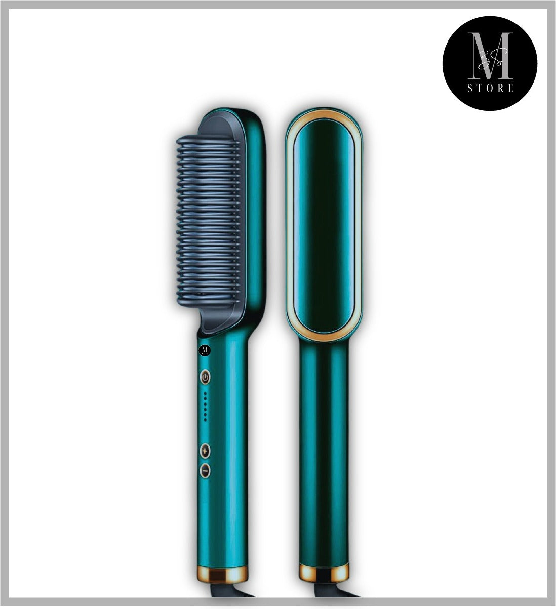 HQT-909B 2-in-1 Hair Straightener & Curling Comb Brush – Electric Hair Styler, Adjustable Temperature, Random Color