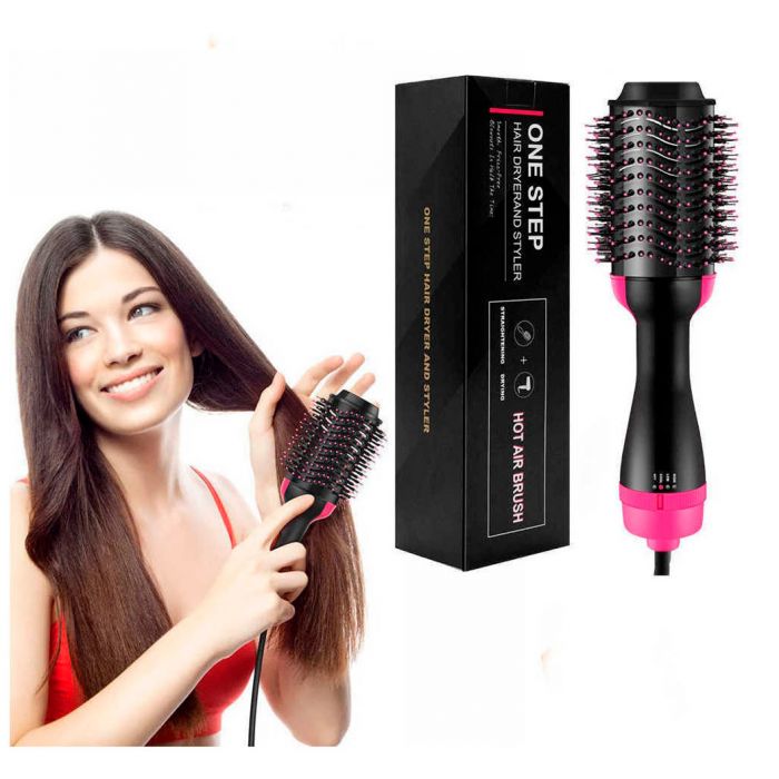 3-in-1 One-Step Hot Air Brush Hair Dryer & Styler – Volumizing, Straightening & Smoothing