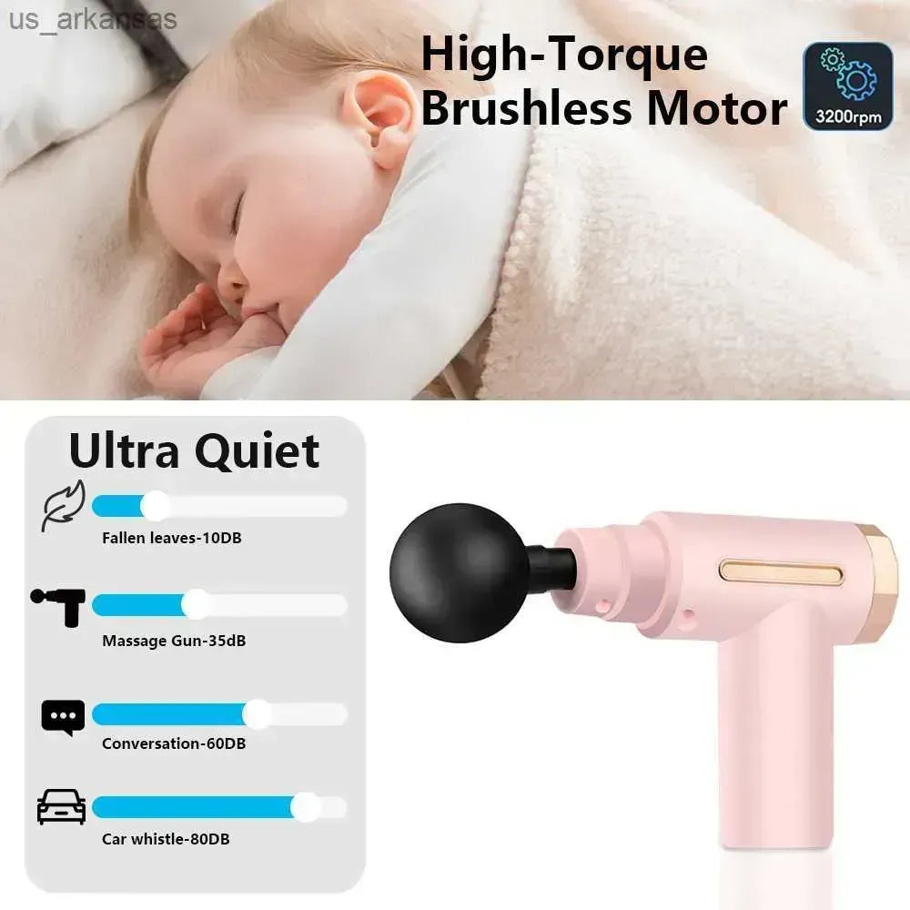 Professional Smart Percussion Massage Gun β Deep Tissue Muscle Massager with 4 Interchangeable Heads for Recovery