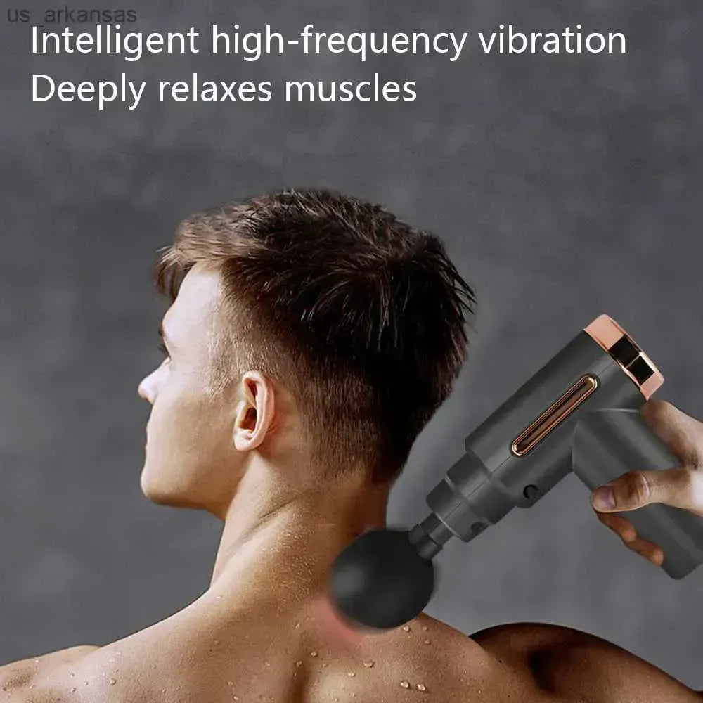 Professional Smart Percussion Massage Gun – Deep Tissue Muscle Massager with 4 Interchangeable Heads for Recovery