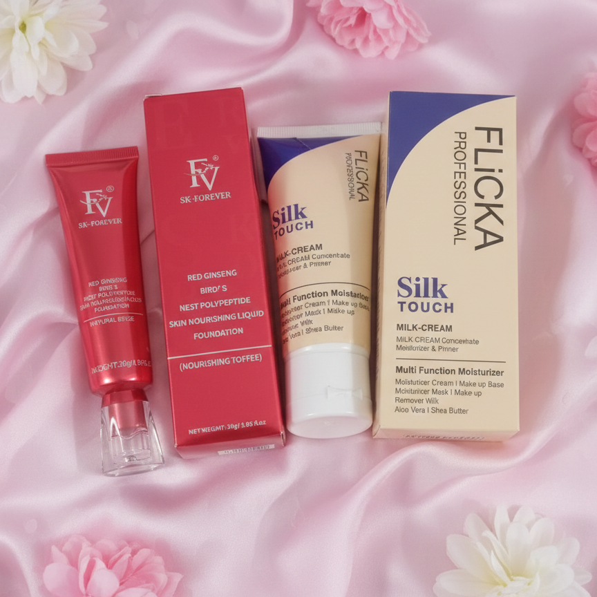 Flicka 2-in-1 Makeup Deal – Primer 60g + Ivory Foundation 30g Combo