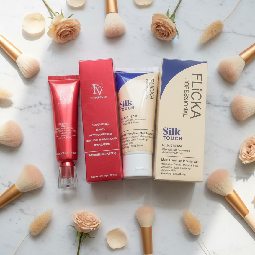 Flicka 2-in-1 Makeup Deal – Primer 60g + Ivory Foundation 30g Combo