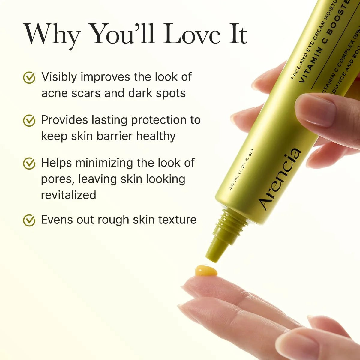 Arencia Vitamin C Booster Shot Serum 30ml | Lightweight Facial Serum for Daily Skincare Routine