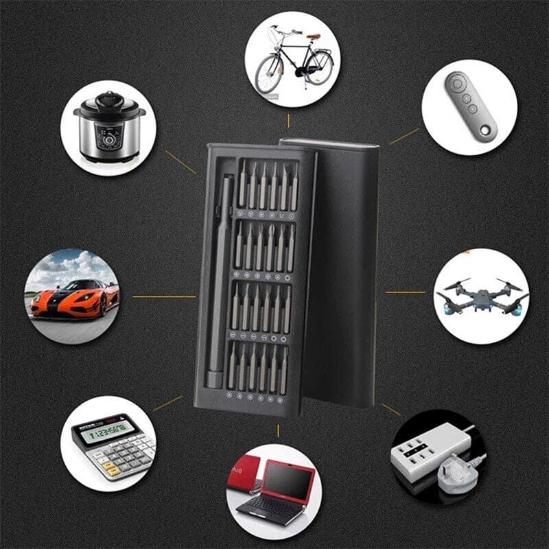 25-in-1 Precision Screwdriver Set β Magnetic Repair Tool Kit with 24 Interchangeable Bits for Phones, Laptops & Electronics