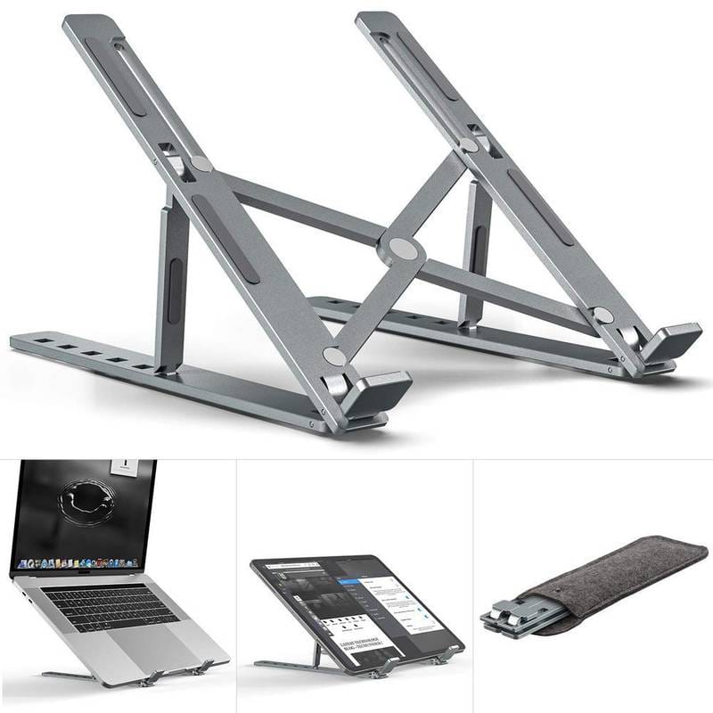 Metal Laptop Stand | Adjustable Foldable Laptop Stand | Portable Laptop Holder with Box & Cover