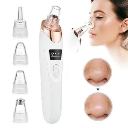 5-in-1 Rechargeable Blackhead Remover Machine – Facial Pore Vacuum Suction Cleaner with 5 Interchangeable Heads