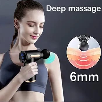 Professional Smart Percussion Massage Gun – Deep Tissue Muscle Massager with 4 Interchangeable Heads for Recovery