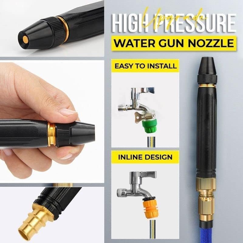 High Pressure Water Nozzle – Car Wash Hose Nozzle for Bike, Gardening, Windows & Outdoor Cleaning