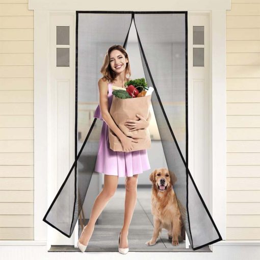 Magic Mesh Magnetic Screen Door – Set of 2 | 20 × 80 Inches Each | Hands-Free Mesh Door Curtain