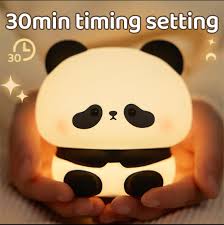 Mini Cute Panda Squishy Night Light | Dimmable LED Silicone Lamp for Kids, Nursery & Bedroom Decor