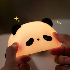 Mini Cute Panda Squishy Night Light | Dimmable LED Silicone Lamp for Kids, Nursery & Bedroom Decor