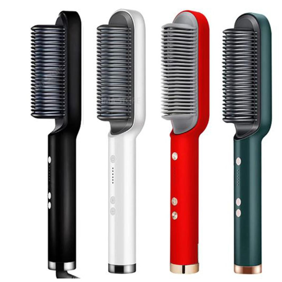 HQT-909B 2-in-1 Hair Straightener & Curling Comb Brush – Electric Hair Styler, Adjustable Temperature, Random Color