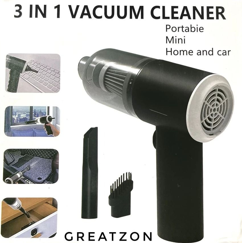 3-in-1 Portable Wireless Vacuum Cleaner | 5500Pa Suction, Air Duster & Blower | USB Type-C Rechargeable