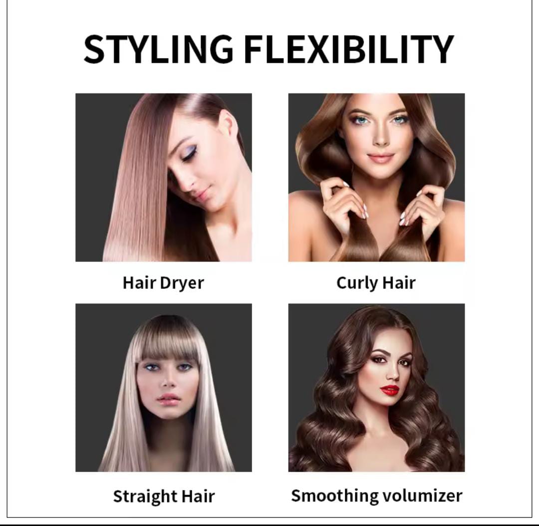 3-in-1 One-Step Hot Air Brush Hair Dryer & Styler – Volumizing, Straightening & Smoothing
