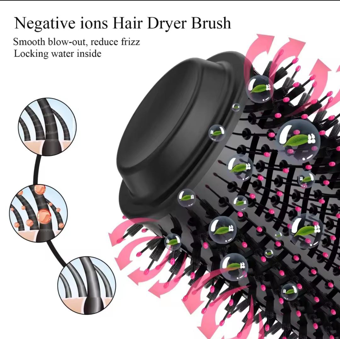 3-in-1 One-Step Hot Air Brush Hair Dryer & Styler – Volumizing, Straightening & Smoothing