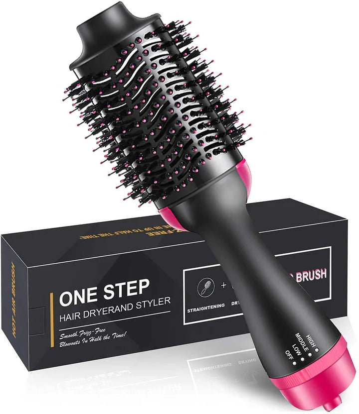 3-in-1 One-Step Hot Air Brush Hair Dryer & Styler – Volumizing, Straightening & Smoothing