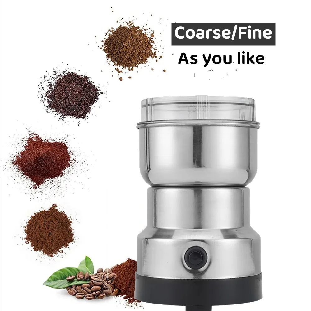 Mini Electric Grinder 85g | Stainless Steel Coffee Bean &amp; Masala Grinder | Multifunctional Spice Grinder Machine 220–240V