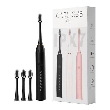 Rechargeable Electric Toothbrush with 2 Extra Heads | USB Charging Washable Electric Toothbrush for Daily Oral Care
