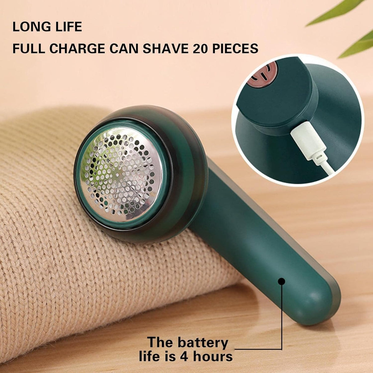 Rechargeable Lint Remover | Electric Fabric Shaver for Clothes, Sweaters & Upholstery