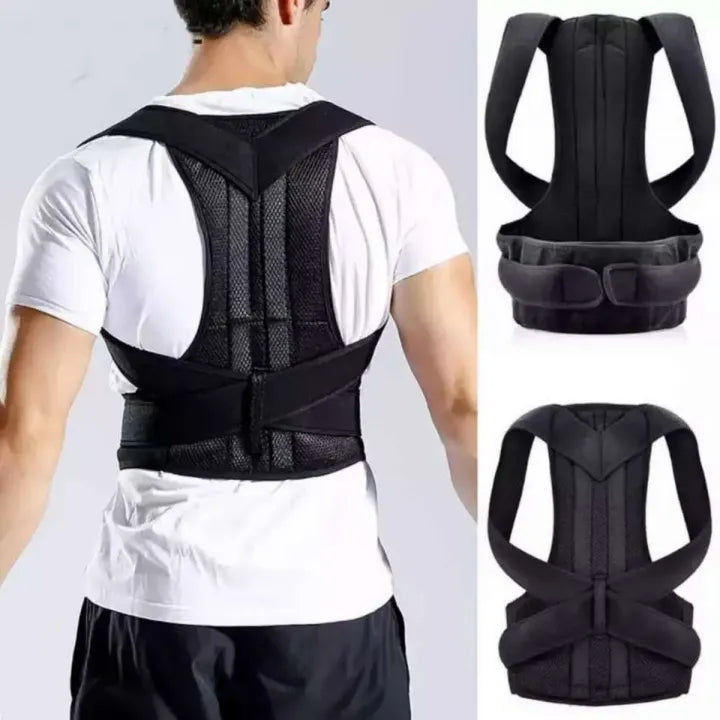 Adjustable Back Support Belt – Posture Corrector with Upper Back, Shoulder & Spine Support, Breathable Unisex Brace