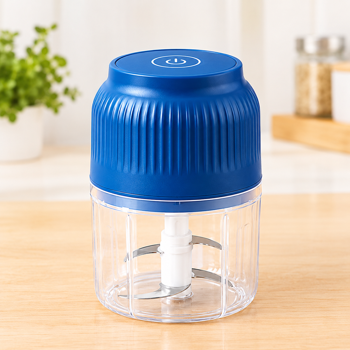 Mini Food Chopper 250ml – USB Rechargeable Vegetable, Garlic & Meat Grinder, Portable Electric Food Cutter with Cable